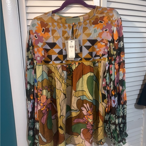 HP!!๐๐๐๐๐ฅ๐ฅ๐ NWT Anthropologie Bl-nk Miranda Peasant Top Rarer size Large - Picture 4 of 5